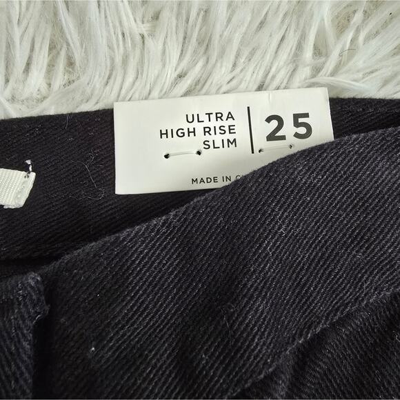 PacSun Women's Black Butterfly Bedazzled High Rise Slim Button Fly Jeans NWT 25 - Picture 7 of 15